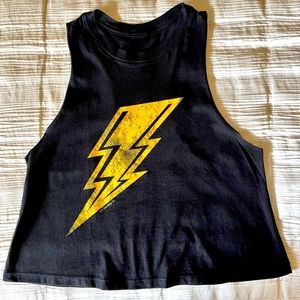 Racerback Crop Tank⚡️with lightening bolt design. Size SM. Great condition.